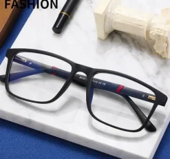 SOLIDNE Męskie Okulary Zerówki do KOMPUTERA Blue Light UV OPRAWKI Flexy