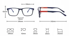 SOLIDNE Męskie Okulary Zerówki do KOMPUTERA Blue Light UV OPRAWKI Flexy