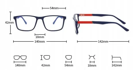 SOLIDNE Męskie Okulary Zerówki do KOMPUTERA Blue Light UV OPRAWKI Flexy