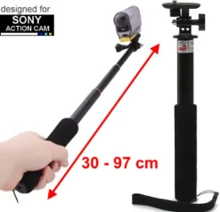 SOLIDNY DŁUGI MONOPOD DO KAMER SONY ACTION CAM
