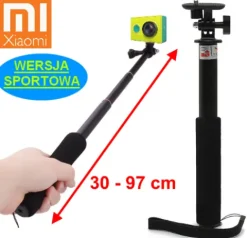 SOLIDNY DŁUGI MONOPOD DO KAMER XIAOMI YI 1, 2 (4K, 4K+, Lite)