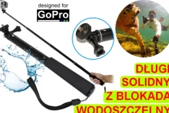 SOLIDNY DŁUGI MONOPOD WODOSZCZELNY Z BLOKADĄ DO GOPRO HERO 7 6 5 4 3+