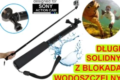 SOLIDNY DŁUGI MONOPOD WODOSZCZELNY DO KAMER SONY ACTION CAM