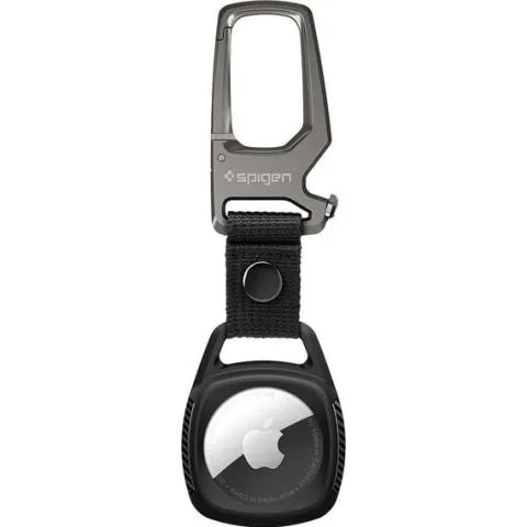 SPIGEN RUGGED ARMOR ETUI CZARNE DO APPLE AIRTAG – TRWAŁOŚĆ I STYL