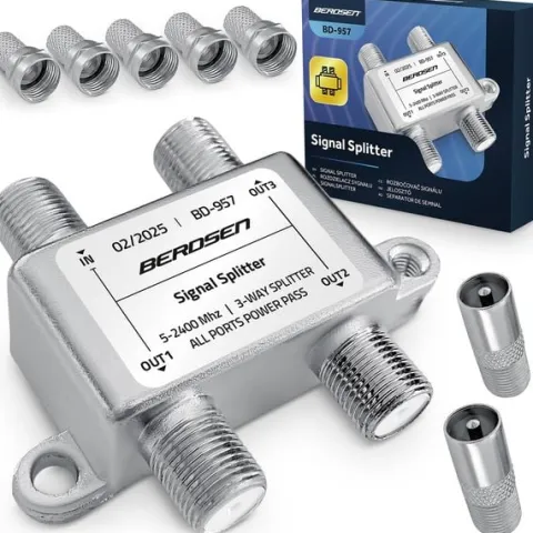Splitter antenowy rozgałęźnik pasywny 3-wejściowy 5–2400 MHz Berdsen BD-957