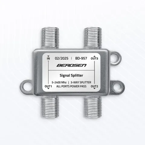 Splitter antenowy rozgałęźnik pasywny 3-wejściowy 5–2400 MHz Berdsen BD-957