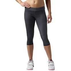 Spodnie 3/4 Reebok CrossFit Reversible damskie dwustronne legginsy getry termoaktywne XS