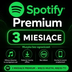 SPOTIFY PREMIUM | 3 MIESIĄCE | 90 DNI | INDYWIDUALNE KONTO PREMIUM