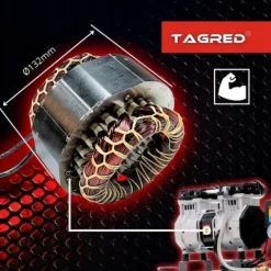 SPRĘŻARKA KOMPRESOR BEZOLEJOWY 6L 550W DWUTŁOKOWY R2 10 BAR CICHY