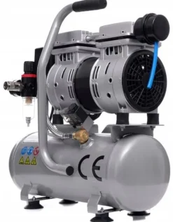 SPRĘŻARKA KOMPRESOR BEZOLEJOWY 6L 550W DWUTŁOKOWY R2 10 BAR CICHY