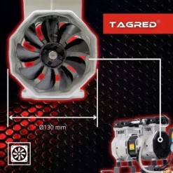 SPRĘŻARKA KOMPRESOR BEZOLEJOWY 6L 550W DWUTŁOKOWY R2 10 BAR CICHY