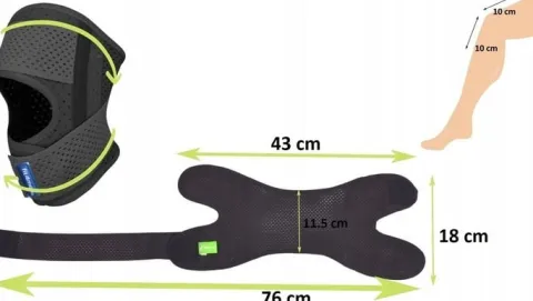 Stabilizator Kolana Orteza Opaska na Kolano Rzepki Stawu Kolanowego Sztywny