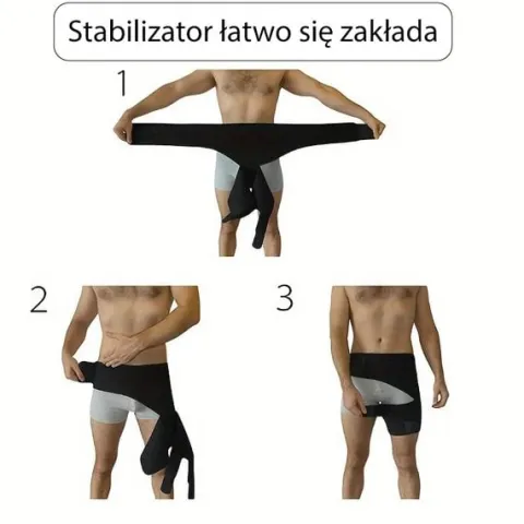 Stabilizator stawu biodrowego uniwersalny pas biodrowy na prawą i lewą nogę