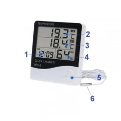 STACJA POGODOWA TERMO-HIGROMETR Z SONDĄ ZEWNĘTRZNĄ LCD ALARM