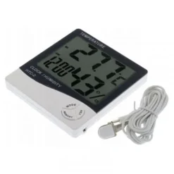 STACJA POGODOWA TERMO-HIGROMETR Z SONDĄ ZEWNĘTRZNĄ LCD ALARM