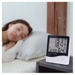 STACJA POGODOWA TERMO-HIGROMETR Z SONDĄ ZEWNĘTRZNĄ LCD ALARM