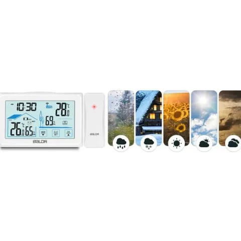 Stacja pogodowa z wyświetlaczem BD-910 biała