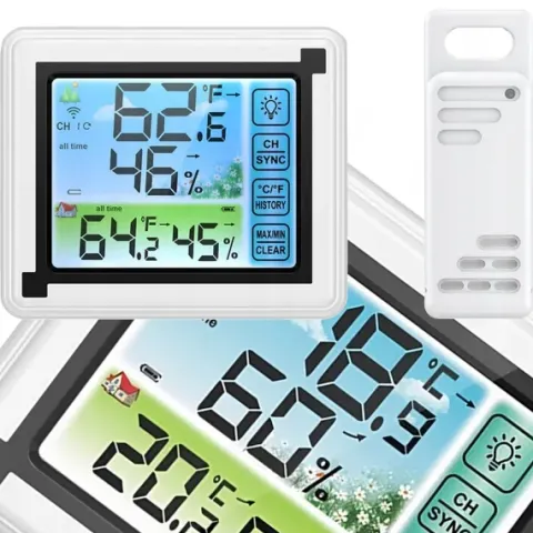 Stacja pogody pogodowa bezprzewodowa lcd wilgotność higrometr termometr