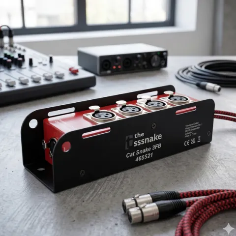 Stagebox pasywny RJ45 na 4x XLR żeński - the sssnake Cat Snake 3FB
