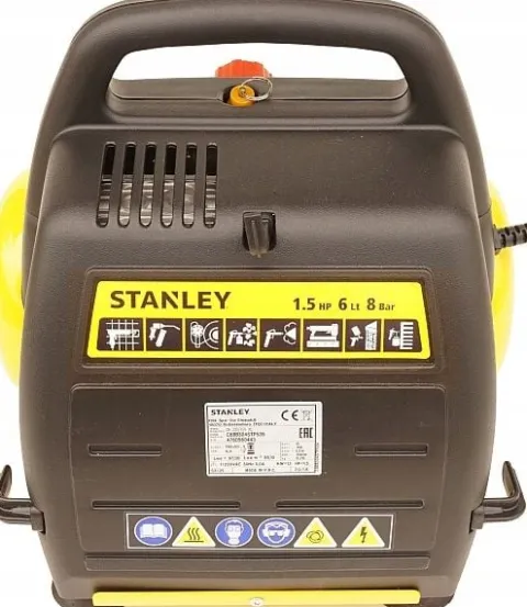 STANLEY KOMPRESOR BEZOLEJOWY SPRĘŻARKA 6L 8 bar