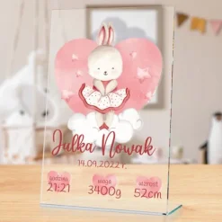 STATUETKA metryczka dla dziecka PREZENT nadruk