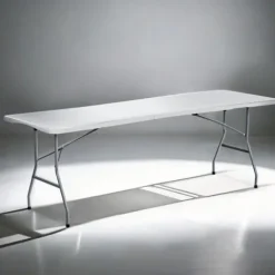 Stół cateringowy ogrodowy składany 244 cm Plonos biały