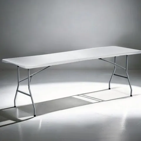 Stół cateringowy ogrodowy składany 244 cm Plonos biały