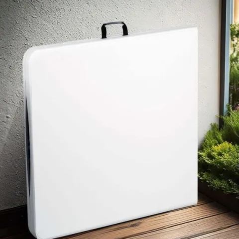 Stół cateringowy ogrodowy składany 244 cm Plonos biały