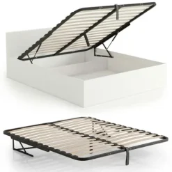 Stelaż do Łóżka 160x200 cm Podnoszony Metalowy Wkład pod Materac 28 listew