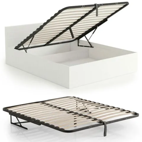 Stelaż do Łóżka 160x200 cm Podnoszony Metalowy Wkład pod Materac 28 listew