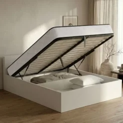 Stelaż do Łóżka 160x200 cm Podnoszony Metalowy Wkład pod Materac 28 listew