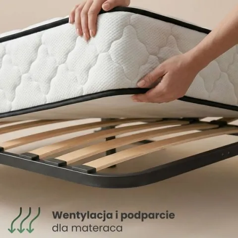 Stelaż do Łóżka 160x200 cm Podnoszony Metalowy Wkład pod Materac 28 listew