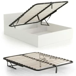 Stelaż do Łóżka 140x200 cm Podnoszony Metalowy Wkład pod Materac 28 listew