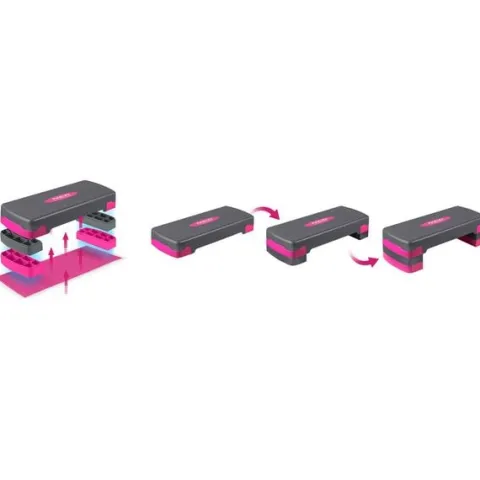 Step do ćwiczeń 3 stopnie NS-400 różowy