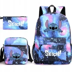 STICH PLECAK SZKOLNY ZESTAW PIÓRNIK TORBA 3W1 Lilo i Stitch, Wielokolorowy