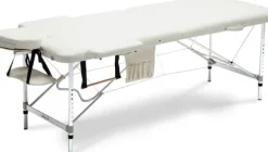 Stół, łóżko do masażu 2-segmentowe aluminiowe XXL