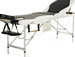 Stół, łóżko do masażu 3-segmentowe aluminiowe dwukolorowe BODYFIT 1038