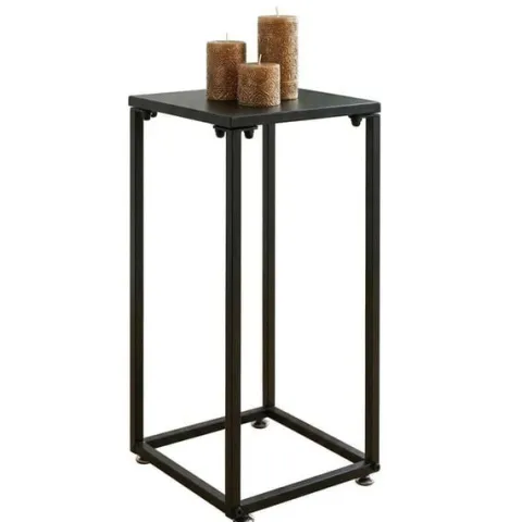 Stojak Metalowy Kwietnik na Kwiaty Dekoracje do Salonu Czarny 60 cm Loft