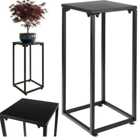 Stojak Metalowy Kwietnik na Kwiaty Dekoracje do Salonu Czarny 60 cm Loft