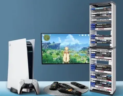 Stojak na gry Podstawka Półka na 36 gier do PS5, PS4, Xbox One, Xbox Series