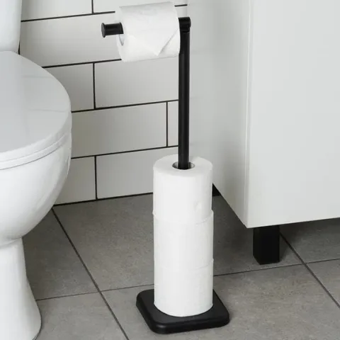 Stojak na papier toaletowy czarny 56 cm