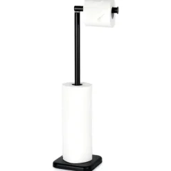 Stojak na papier toaletowy czarny 56 cm