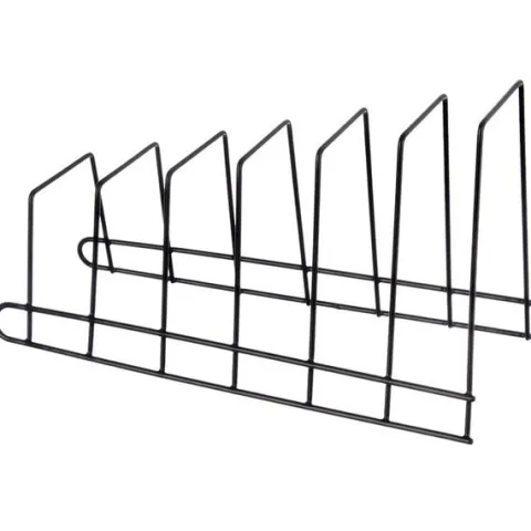 Stojak na pokrywki i talerze metalowy czarny RADKA 34,5x14x19 cm