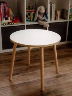 Stolik dla dzieci okrągły biały