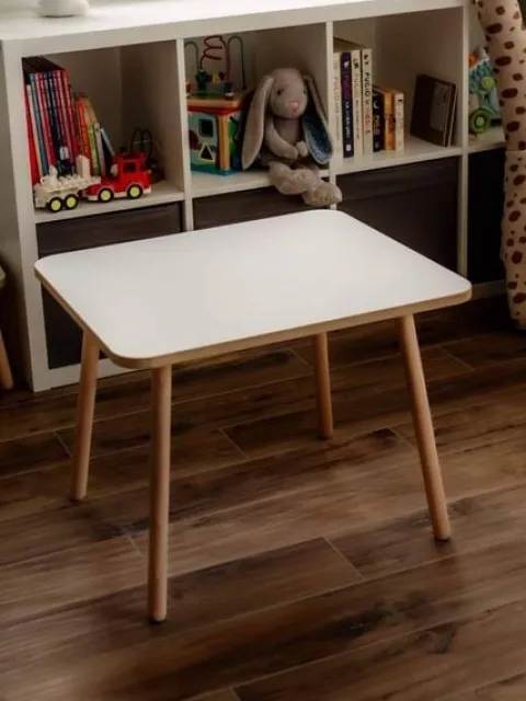 Stolik dla dzieci prostokąt biały