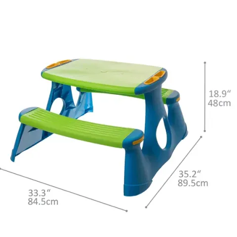 stolik piknikowy z ławkami dla dzieci