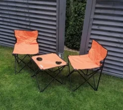 STOLIK STÓŁ SKŁADANY 3 KRZESŁA Zestaw turystyczny KEMPINGOWY PIKNIK BALKON