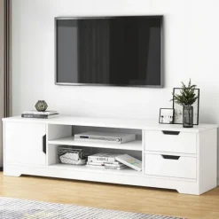 STOLIK SZAFKA RTV POD TELEWIZOR KOMODA BIAŁA TV STOJĄCA NOWOCZESNA 120 CM