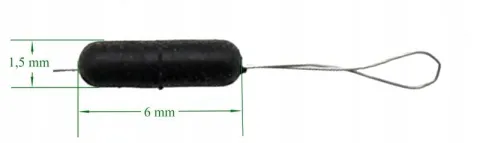 STOPER stopery czarne Cylindryczne Małe rozmiar SS - 6 szt
