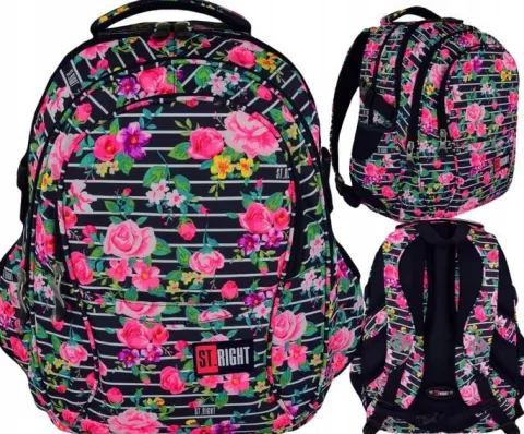 ST.RIGHT PLECAK SZKOLNY MŁODZIEŻOWY LIGHT ROSE